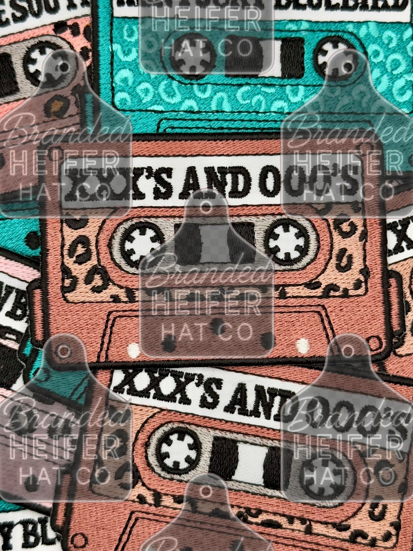 Country classic cassettes embroidery patch
