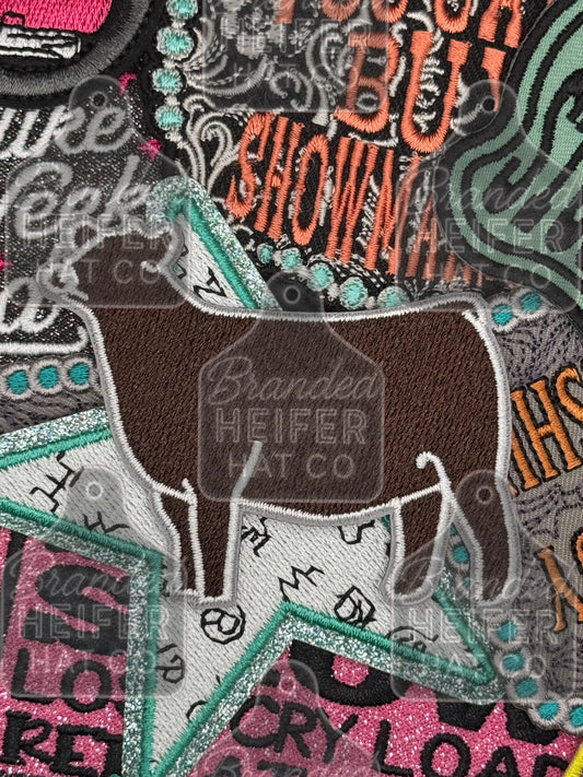 Red angus heifer patch