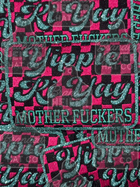 Yippie ki yay glitter patch