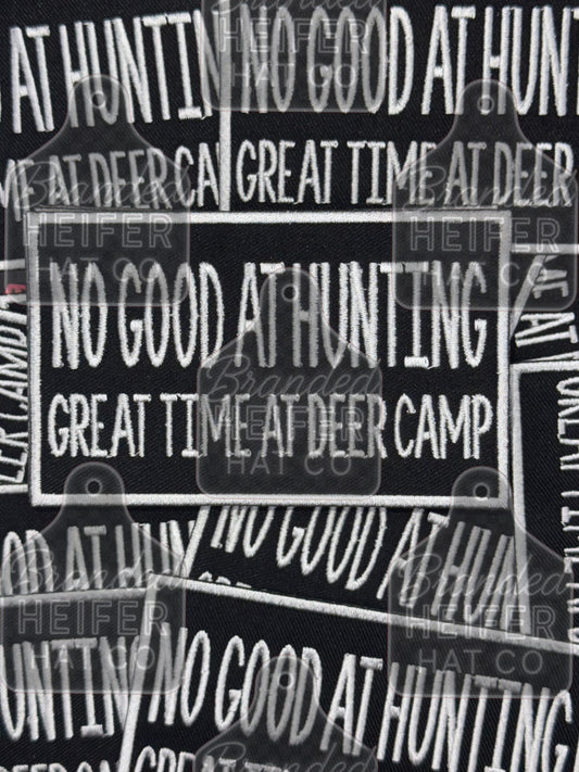 Good time at deer camp embroidery patch