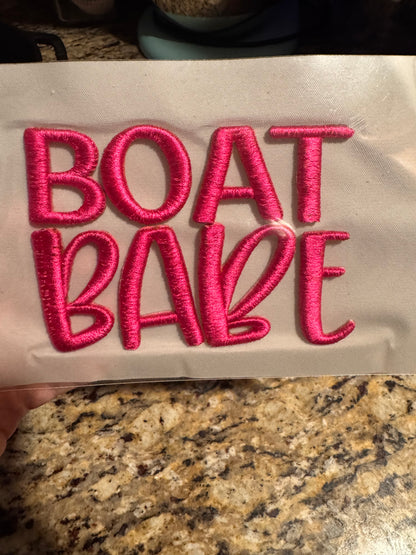 Boat babe embroidery transfer
