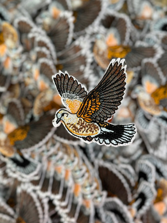 Dove embroidery patch
