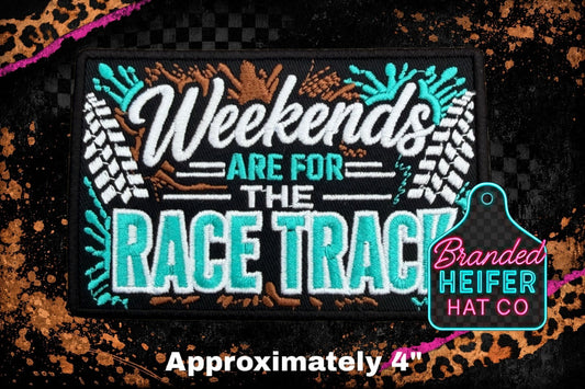 RACE TRACK EMBROIDERY PATCH