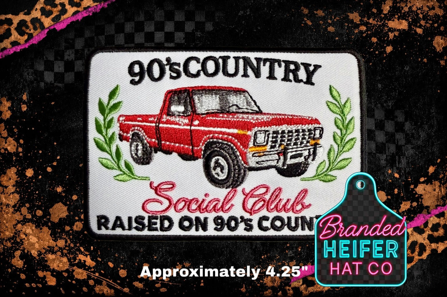 90S COUNTRY SOCIAL CLUB EMBROIDERY PATCH