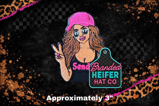 SEND IT BABE EMBROIDERY PATCH