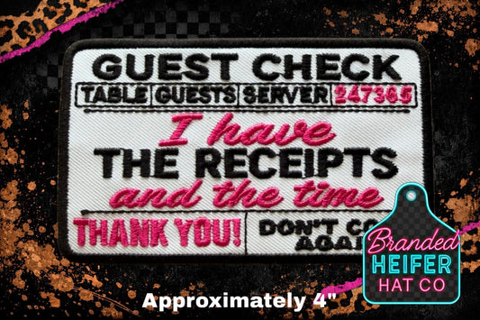 GUEST CHECK EMBROIDERY PATCH