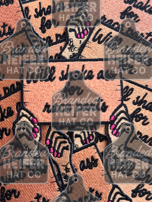 WILL SHAKE ASS FOR RACE PARTS   | EMBROIDERY PATCH