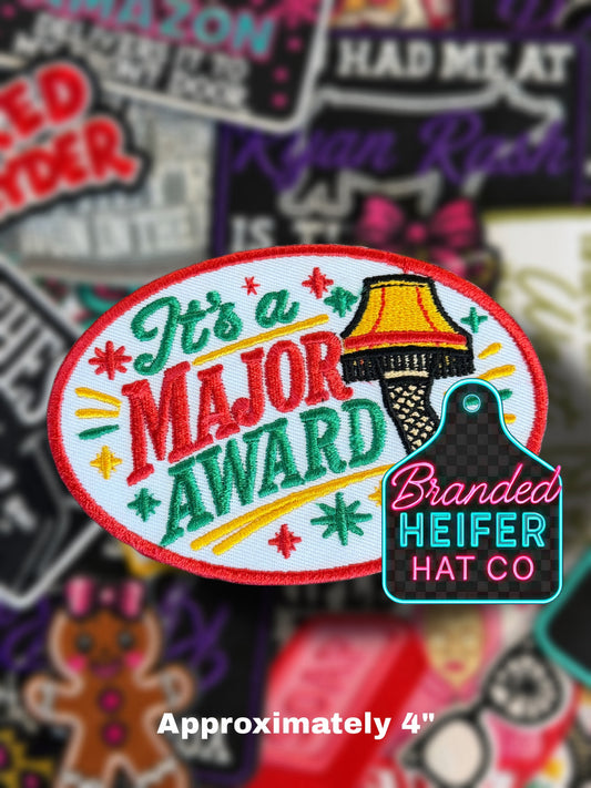 ITS A MAJOR AWARD  | EMBROIDERED HAT PATCH
