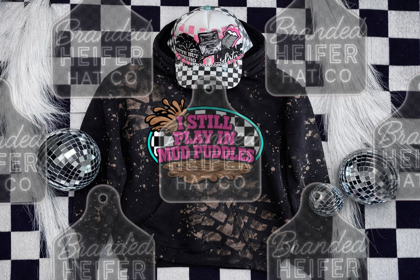 Mud puddles tire tack hoodie