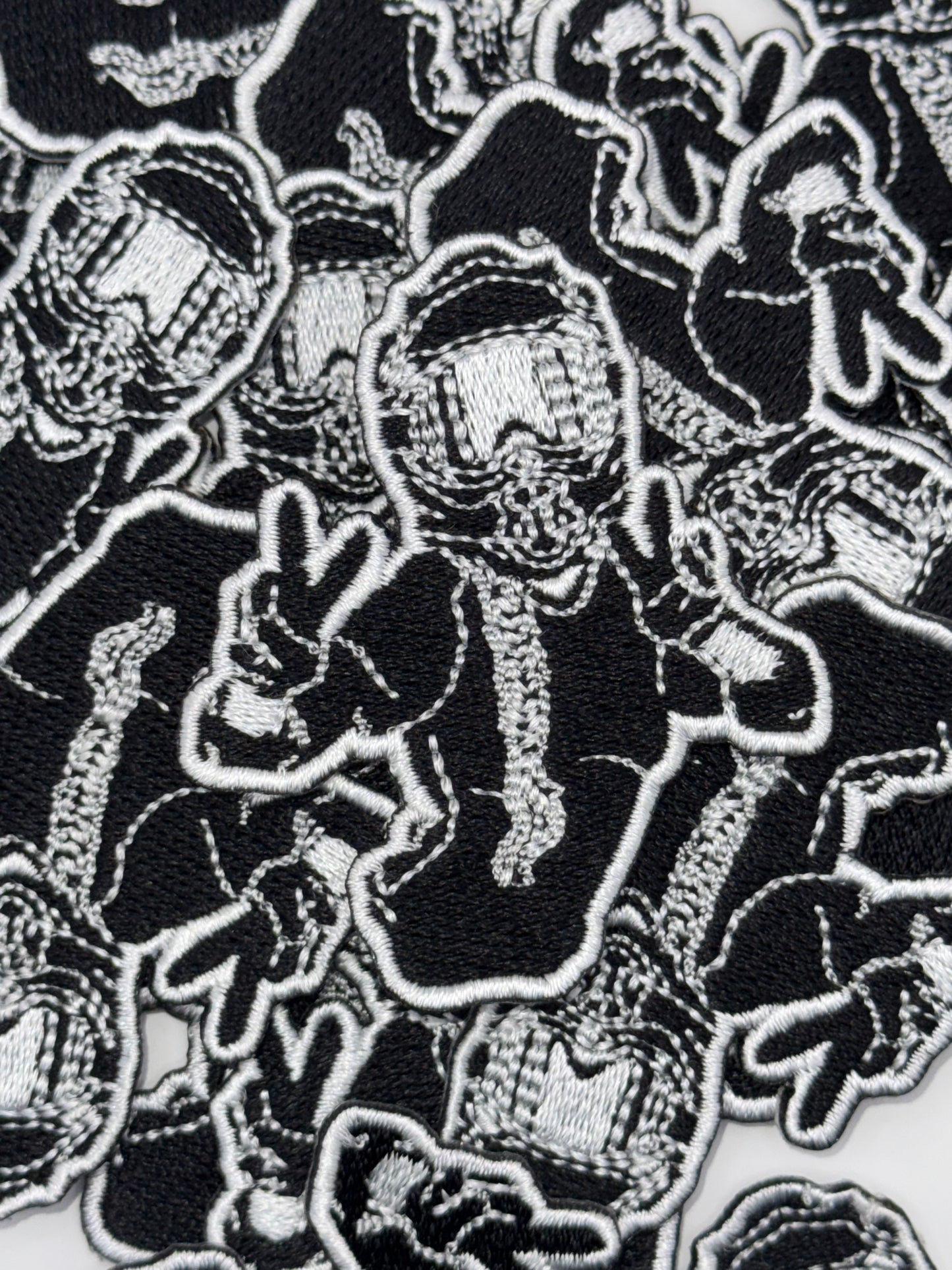 Moto chick embroidery patch