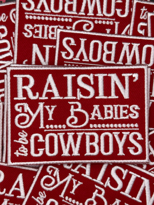 Raising Cowboys embroidery patch