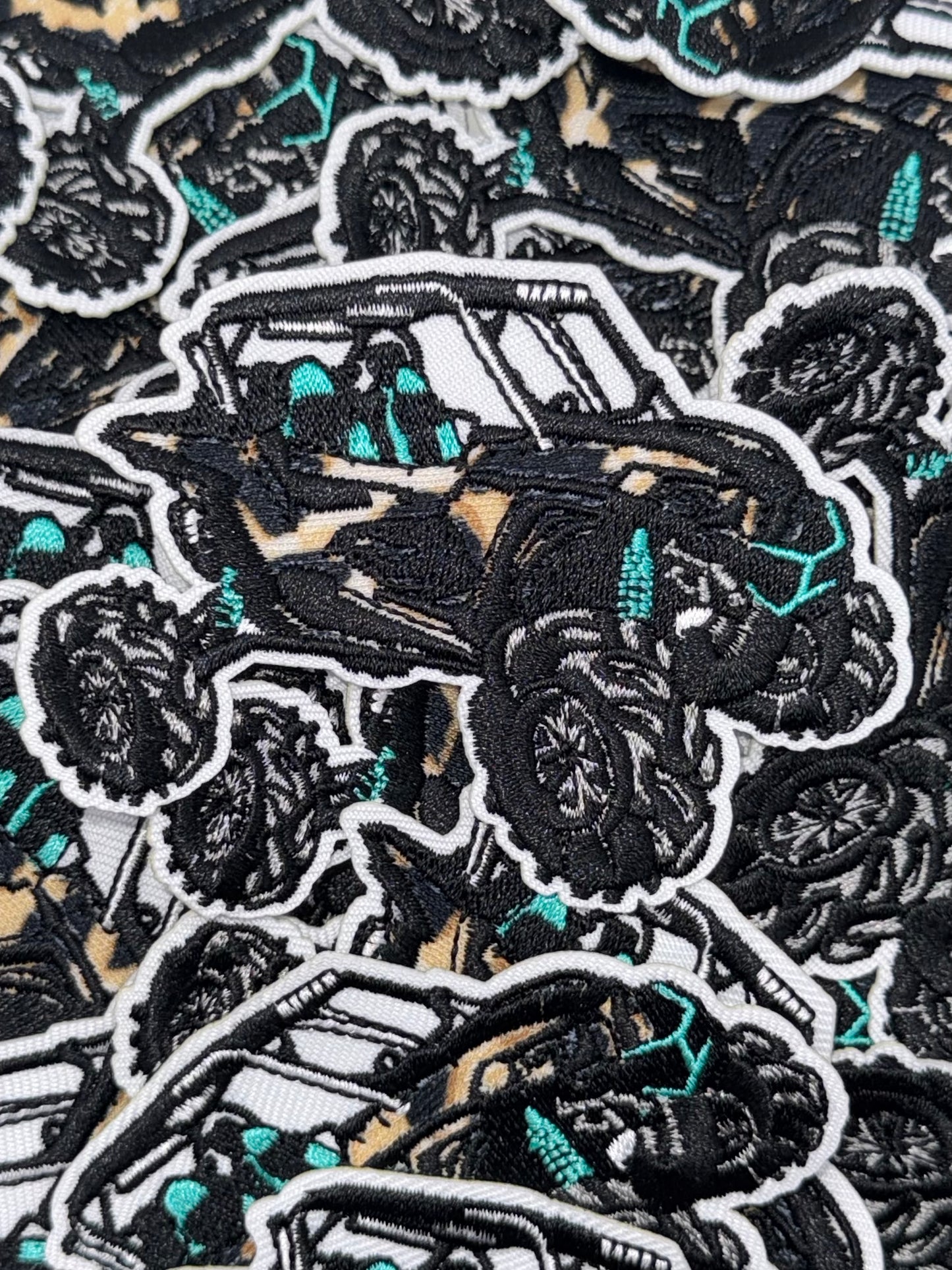 New body style leopard SxS embroidery patch