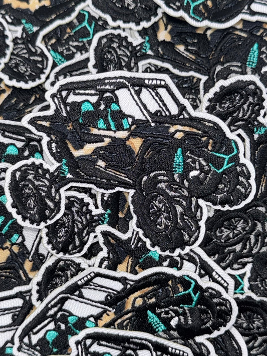 New body style leopard SxS embroidery patch