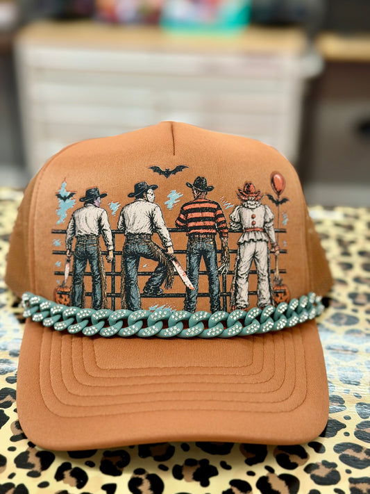 SPOOKY COWBOY TRUCKER HAT