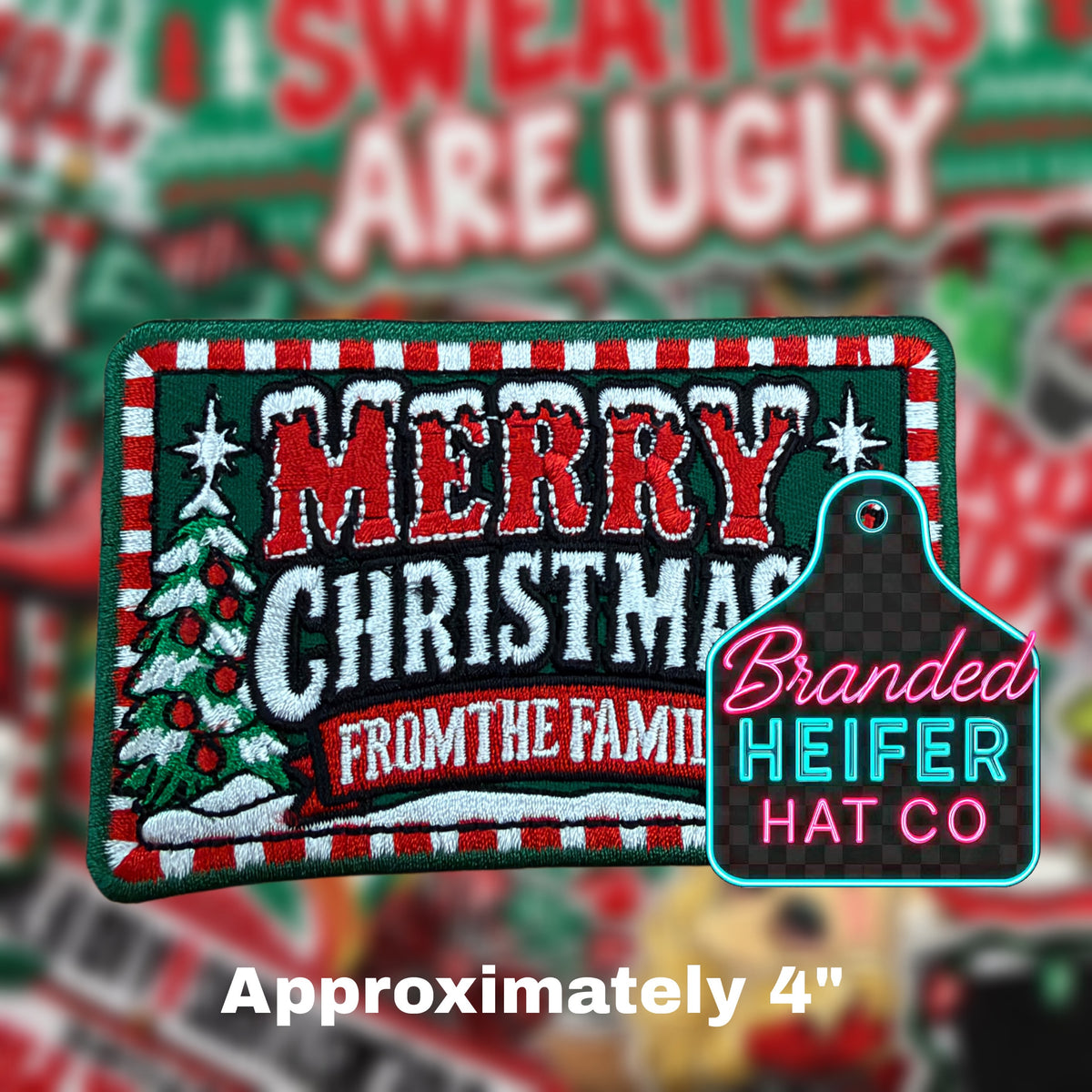 MERRY CHRISTMAS | EMBROIDERED HAT PATCH