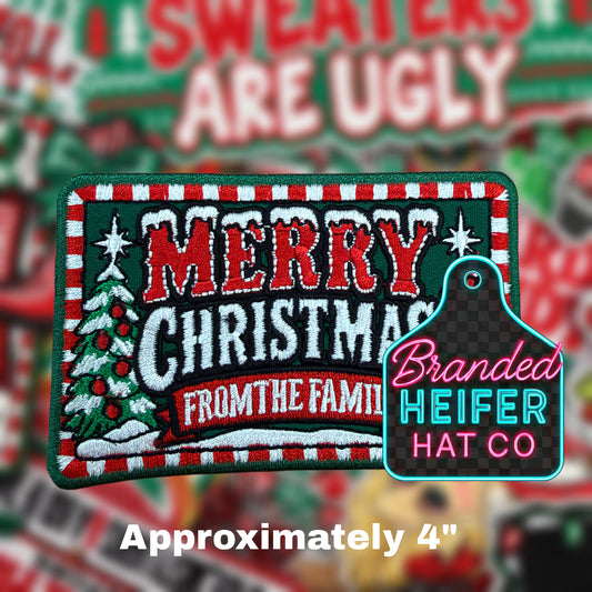 MERRY CHRISTMAS | EMBROIDERED HAT PATCH