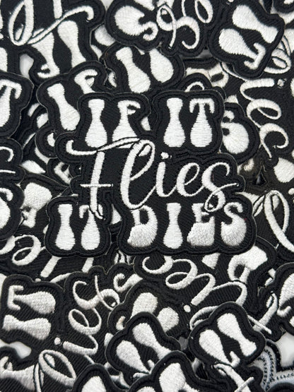 Hunting phrases embroidery patch