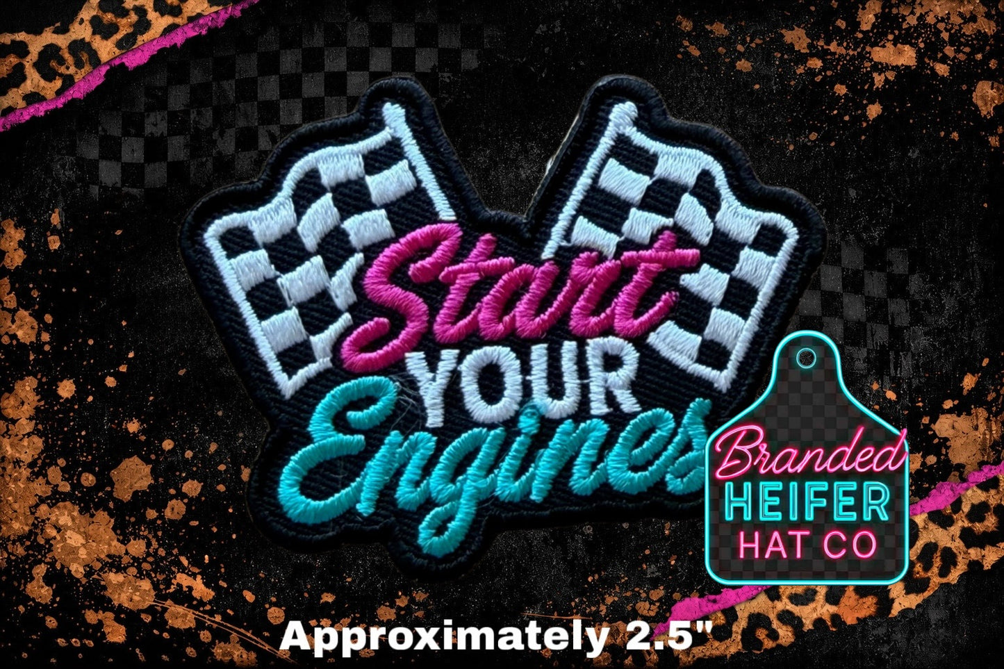 START YOUR ENGINES EMBROIDERY PATCH