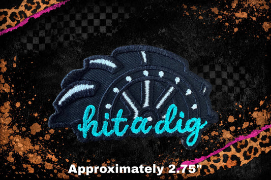 HIT A DIG TEAL EMBROIDERY PATCH | FINAL RESTOCK