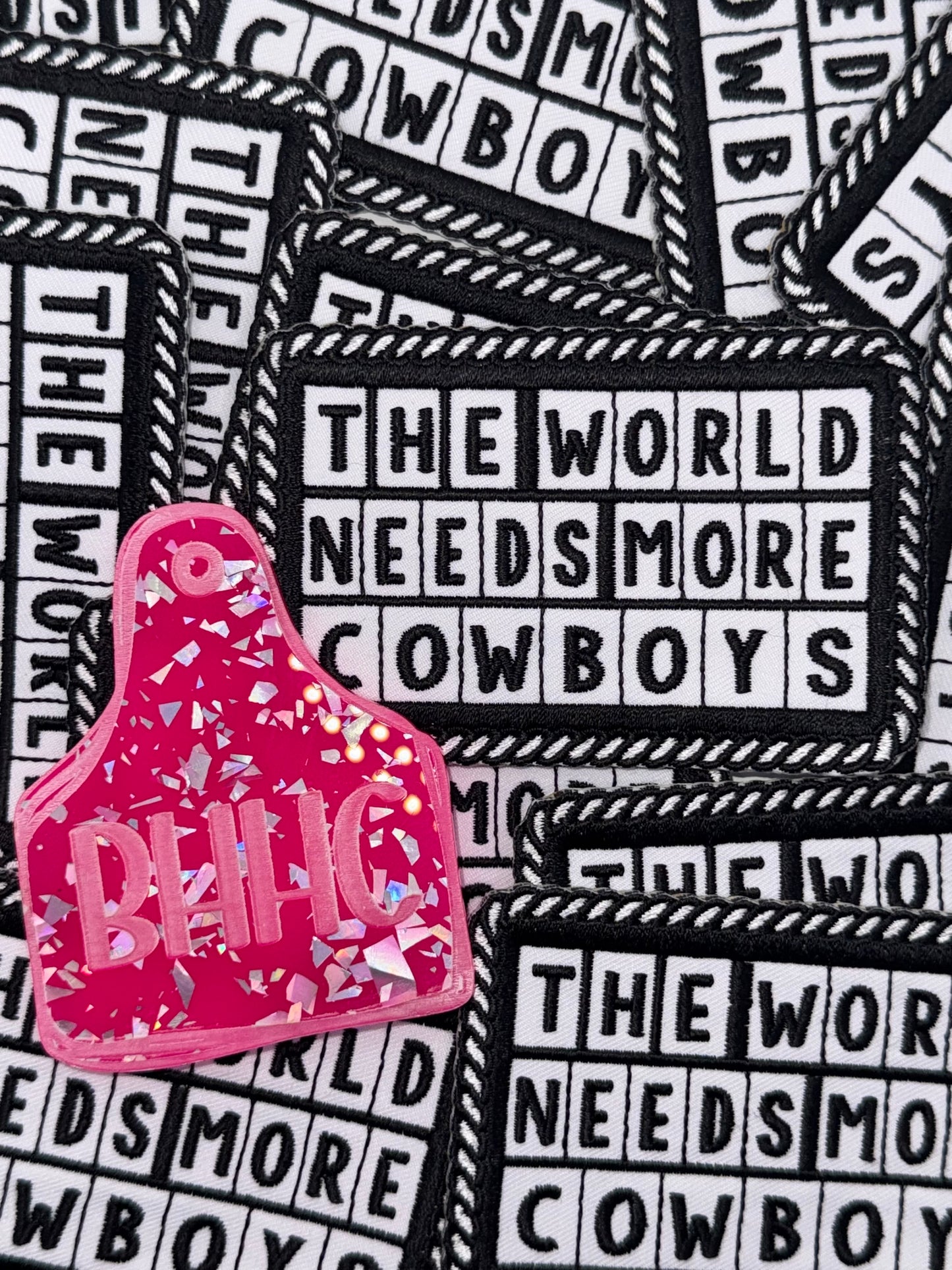 The world needs more cowboys embroidery patch