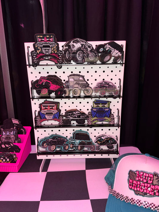 Metal peg board display - set of 4