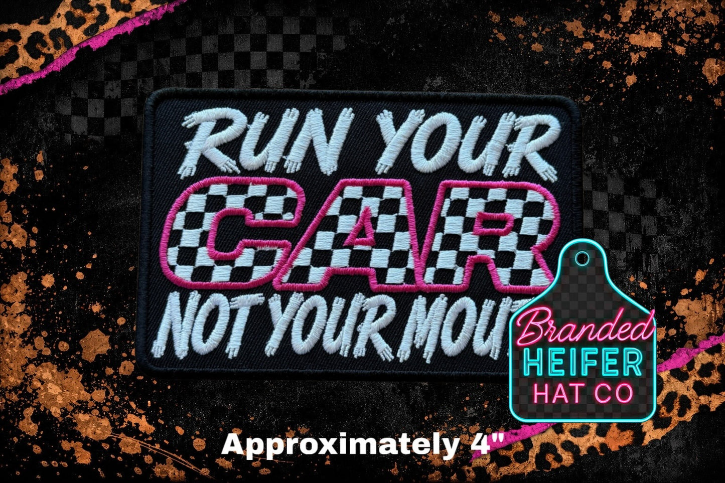 RUN YOUR CAR EMBROIDERY PATCH