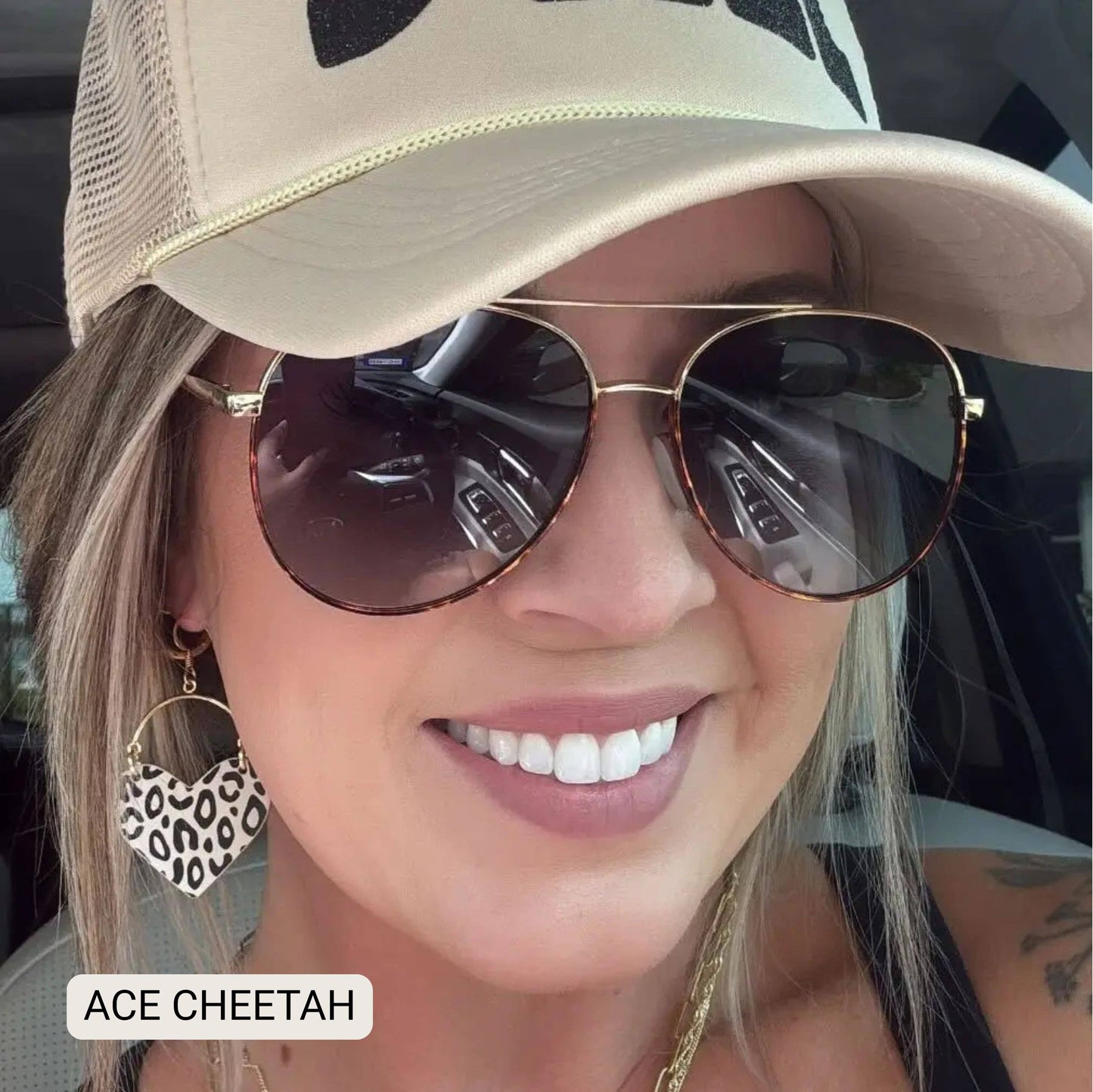 ACE - Unisex Aviator Sunglasses – Polarized Hair-Friendly