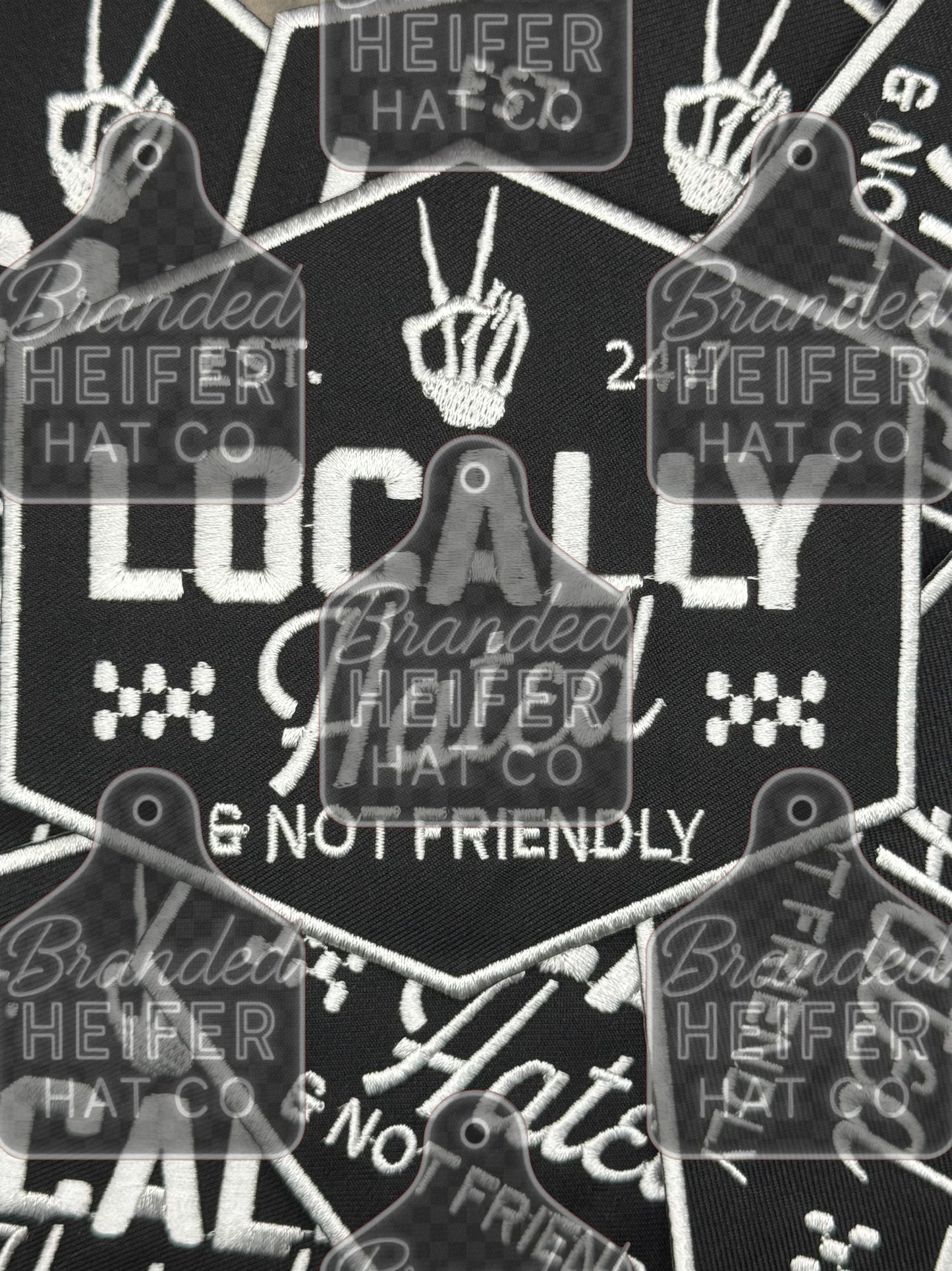 LARGE locally hated embroidery patch