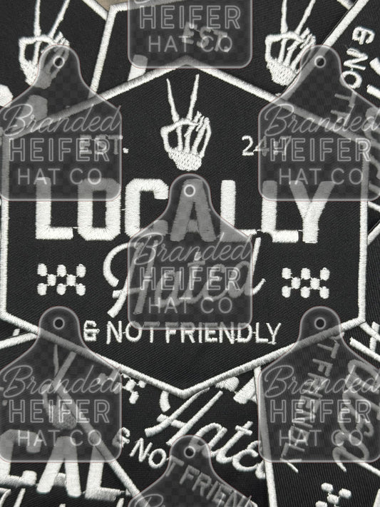 LARGE locally hated embroidery patch