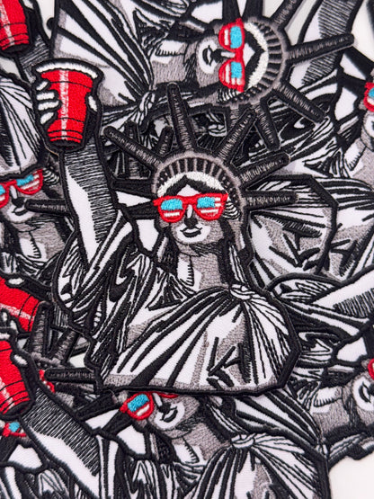 Large Tipsy liberty embroidery patch