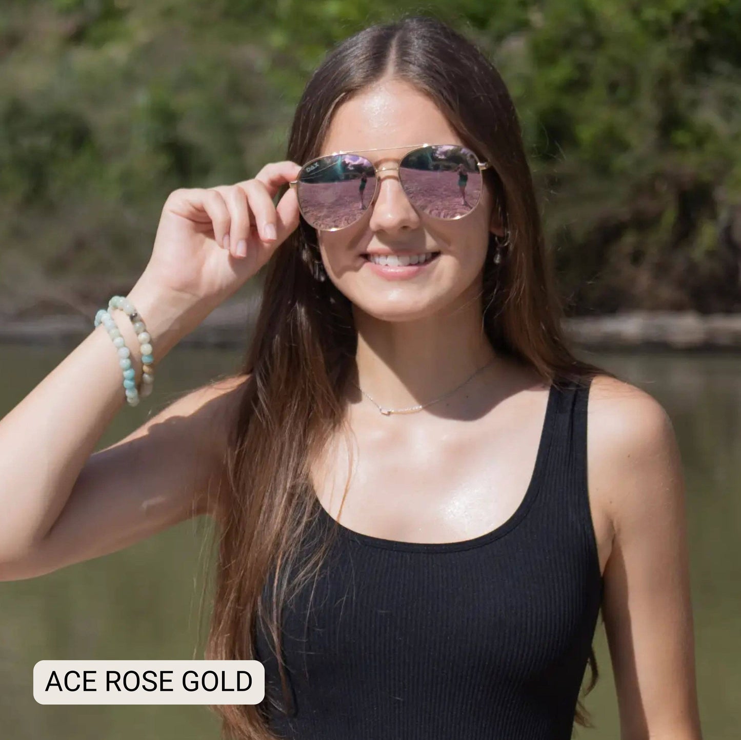 ACE - Unisex Aviator Sunglasses – Polarized Hair-Friendly