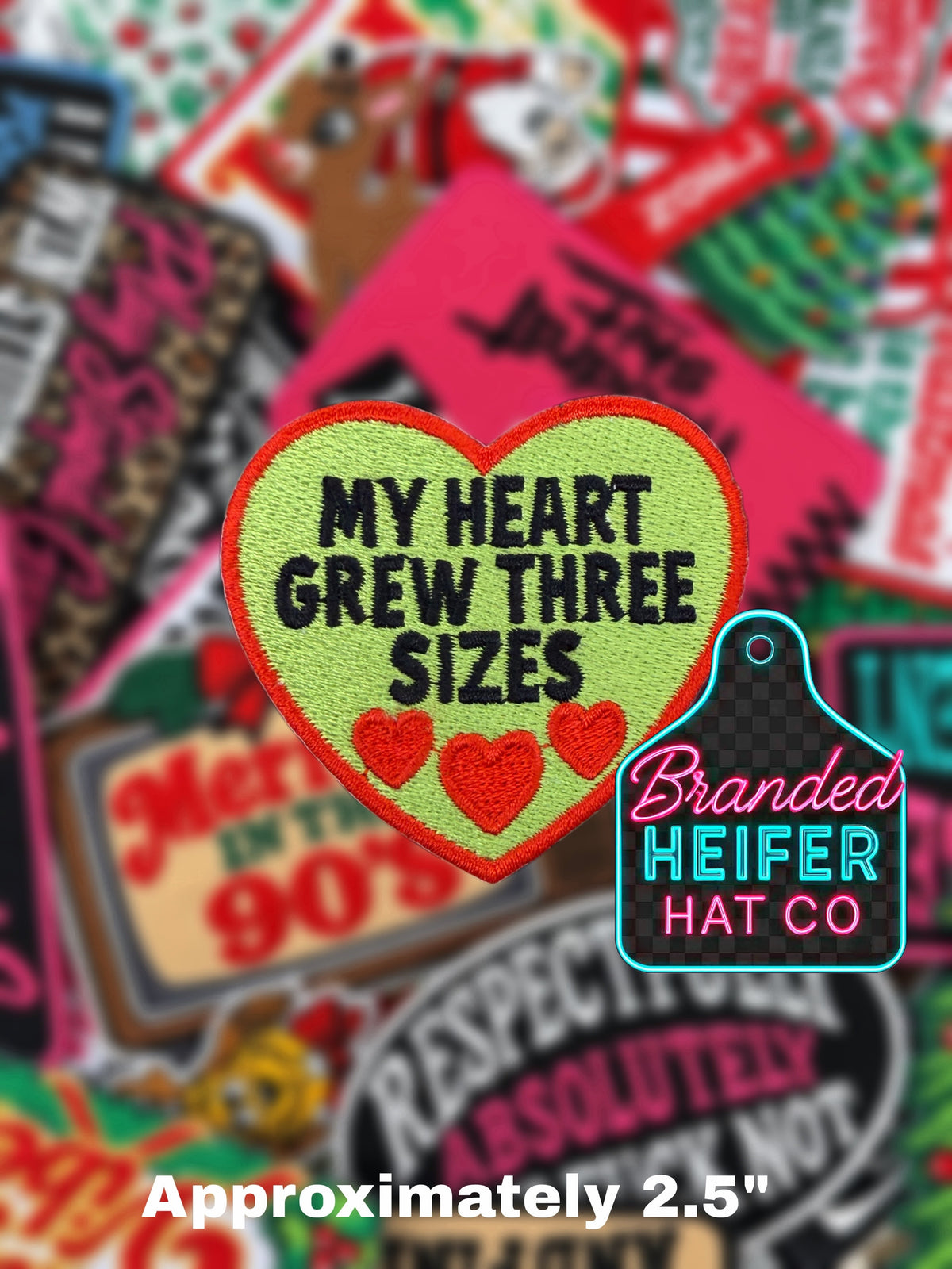 HEART GREW  | EMBROIDERED HAT PATCH