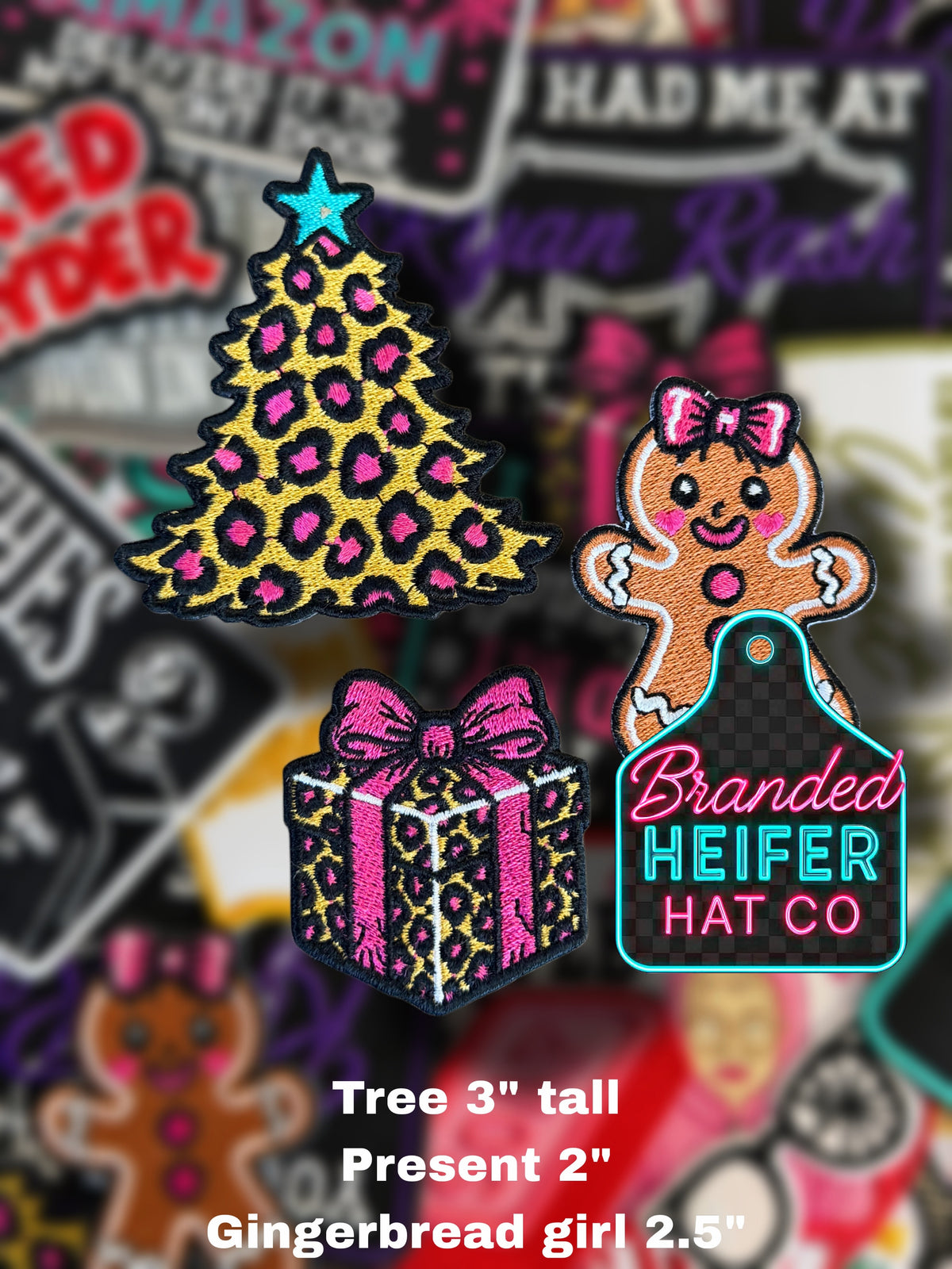 CHRISTMAS  * MULTI OPTION | EMBROIDERED HAT PATCH