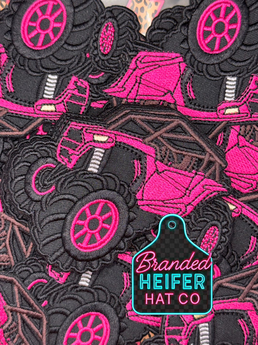 New Hot Pink Buggy embroidery patch