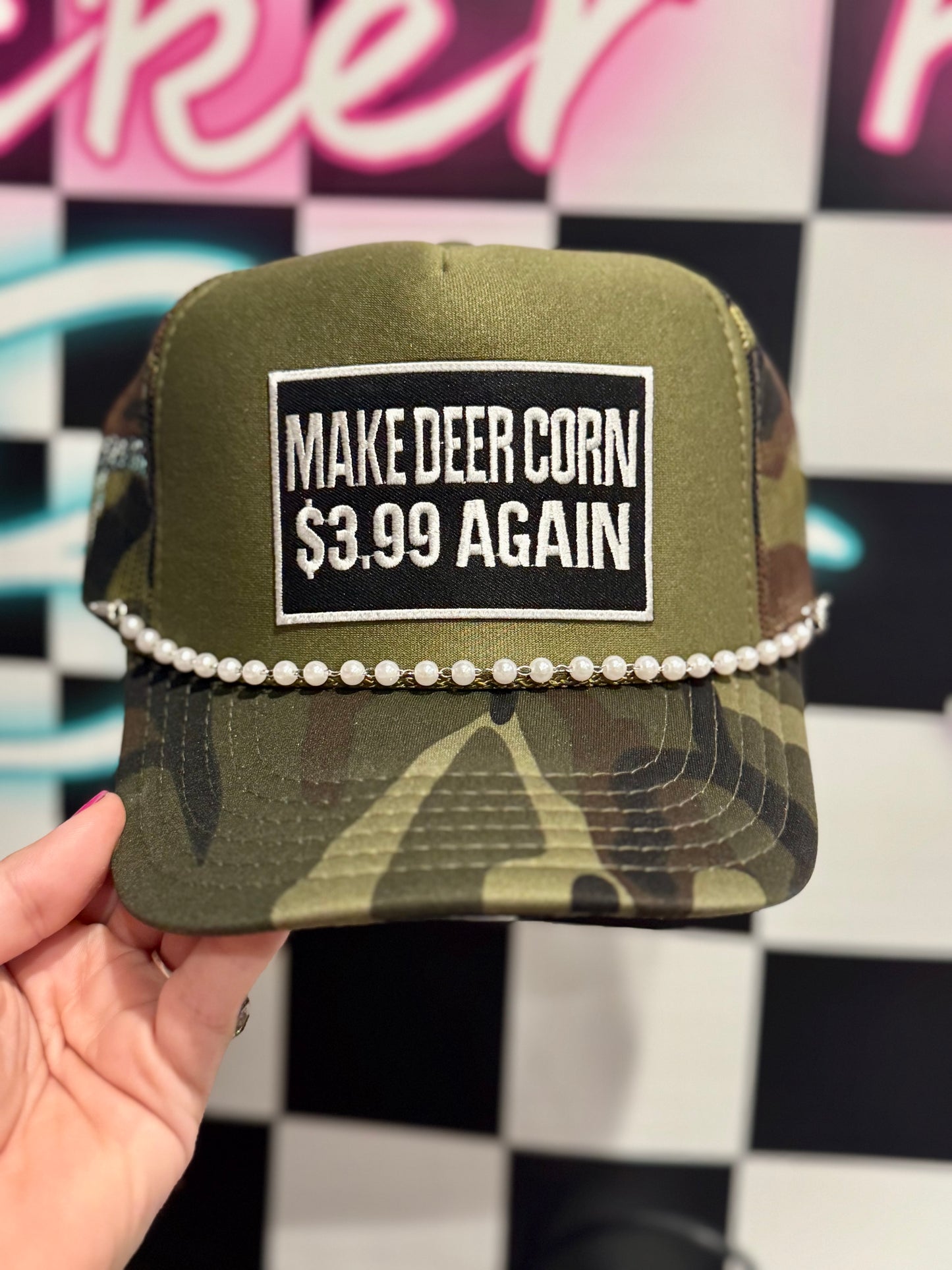 Make deer corn $3.99 trucker hat