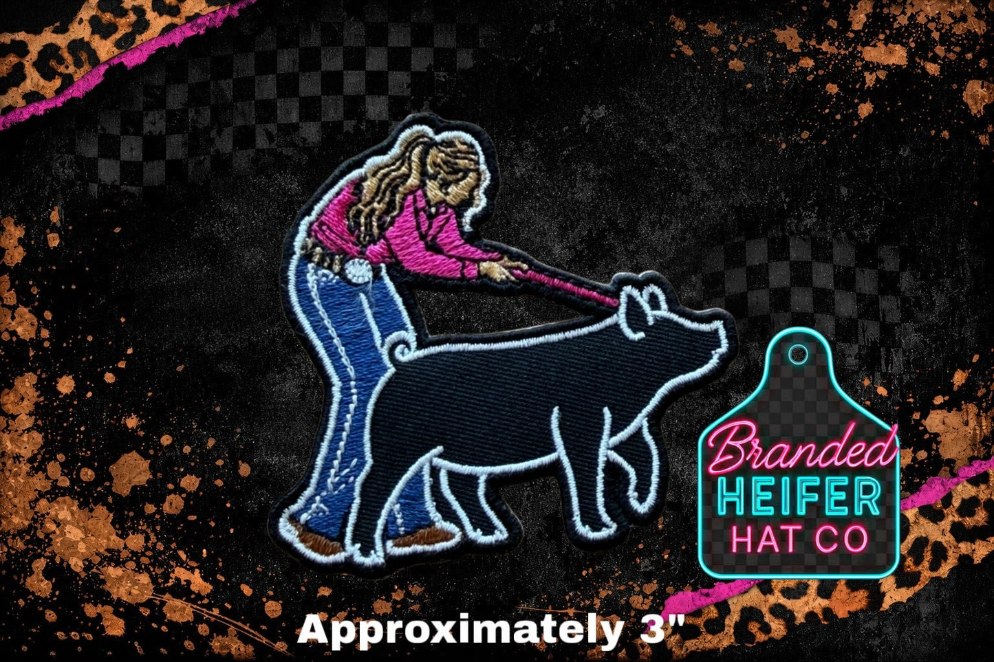 PIG SHOWMAN EMBROIDERY PATCH