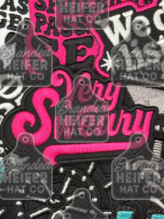 Very sweary embroidery patch