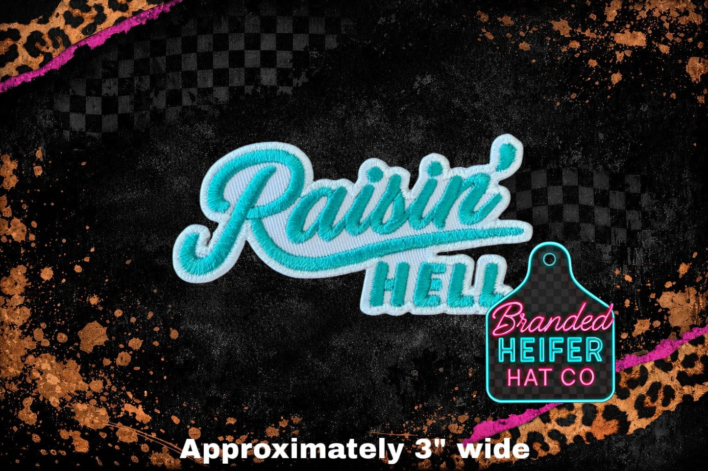 TEAL RAISIN HELL l EMBROIDERY PATCH