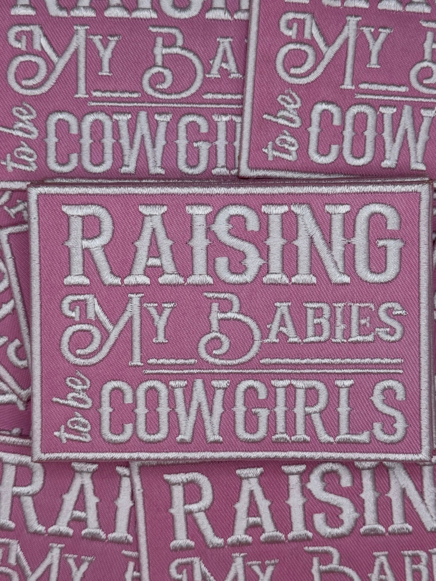 Raising Cowgirls embroidery patch