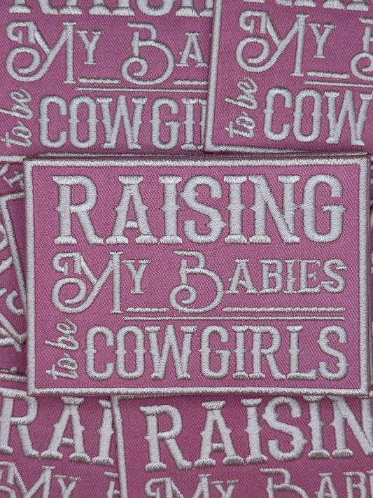 Raising Cowgirls embroidery patch