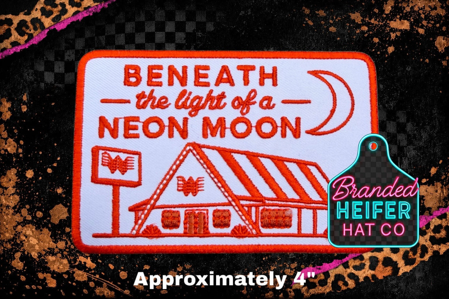 TX NEON MOON EMBROIDERY PATCH