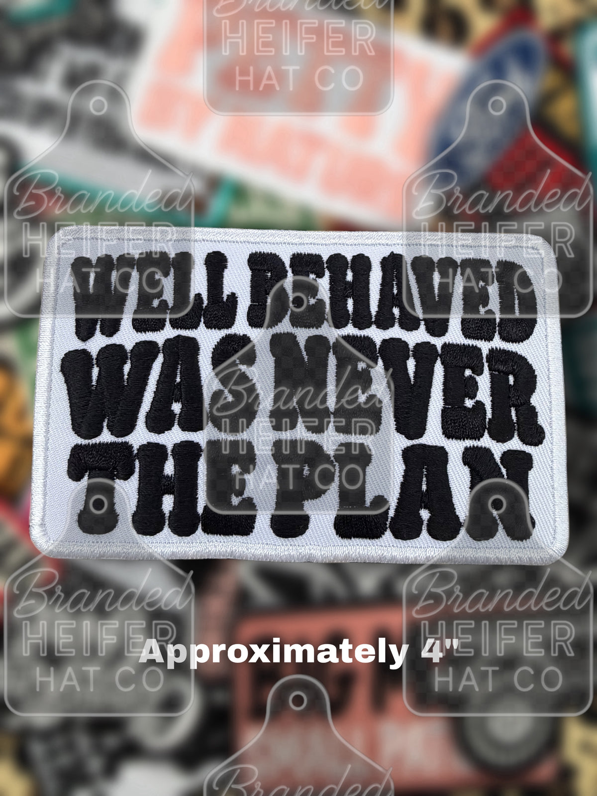 WELL BEHAVED  EMBROIDERY PATCH
