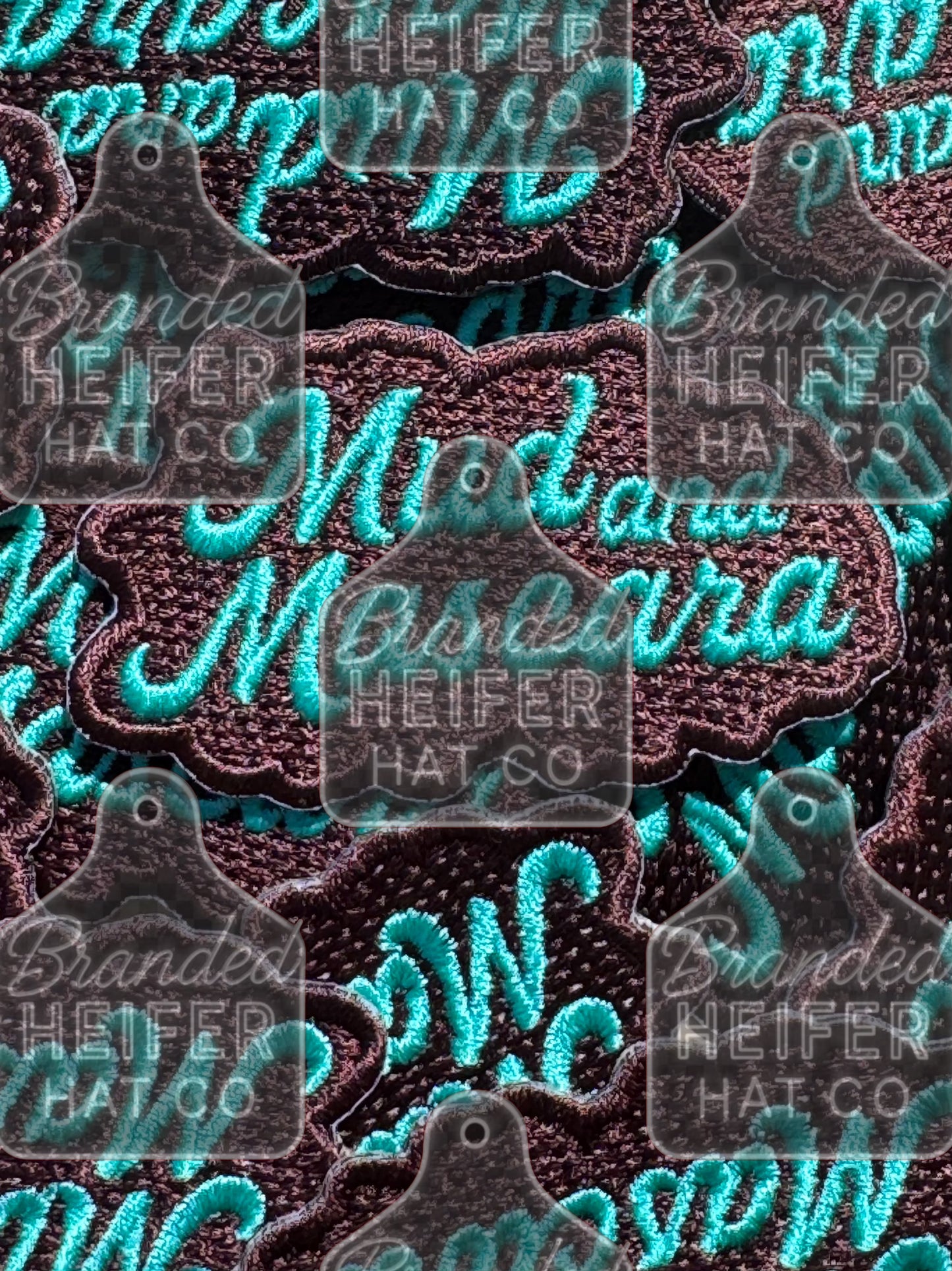 Mud and mascara embroidery patch