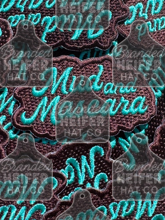 Mud and mascara embroidery patch