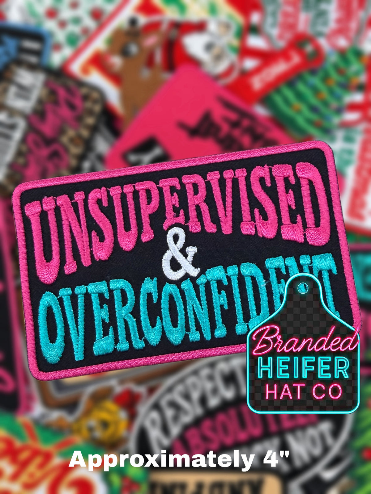 UNSUPERVISED & OVERCONFIDENT | EMBROIDERED HAT PATCH