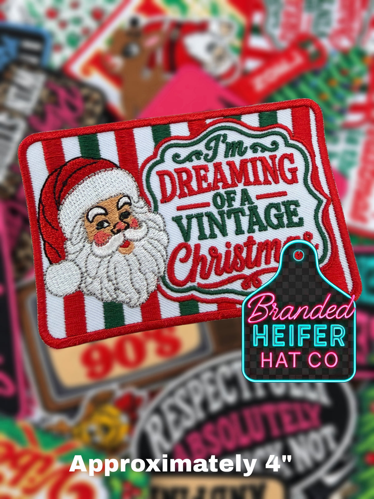 VINTAGE CHRISTMAS| EMBROIDERED HAT PATCH