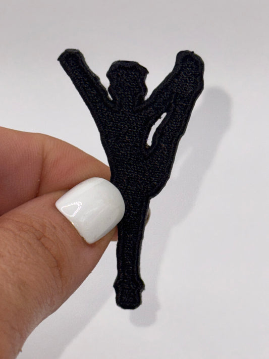 Cheer silhouette embroidery patch