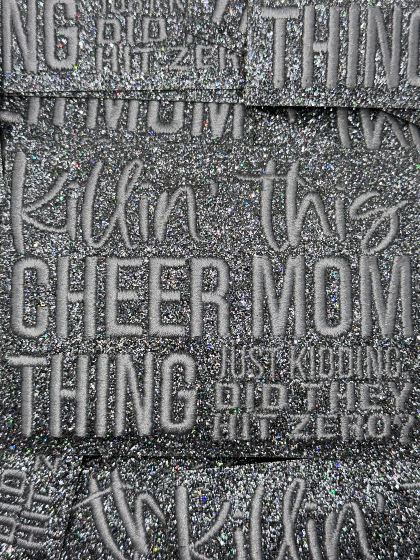 Cheer mom embroidery patch
