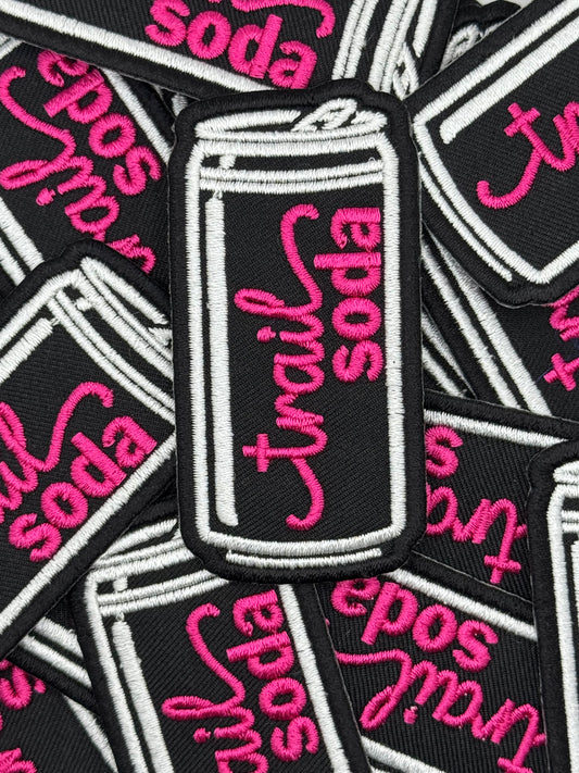 Trail soda embroidery patch