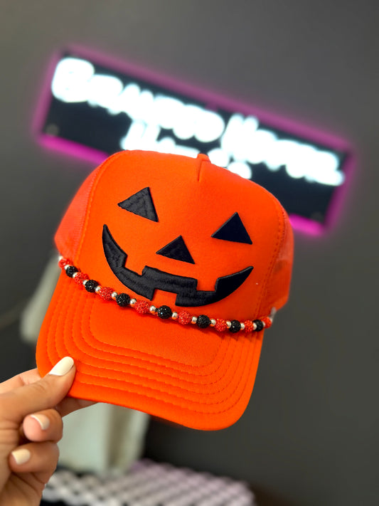 JACK-O-LANTERN EMBROIDERY PUFF PATCH